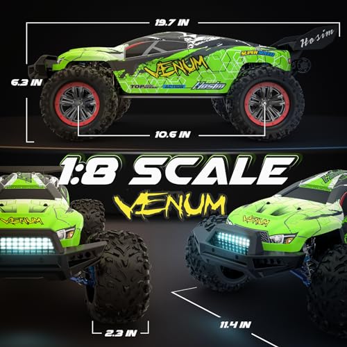 RC Car 1:8 Scale, 4WD Off-Road Monster Truck with Waterproof Design J331