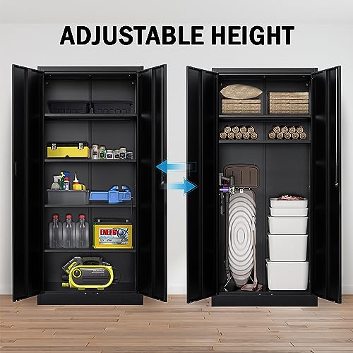 Metal Storage Cabinet with Adjustable Shelves, White W537131