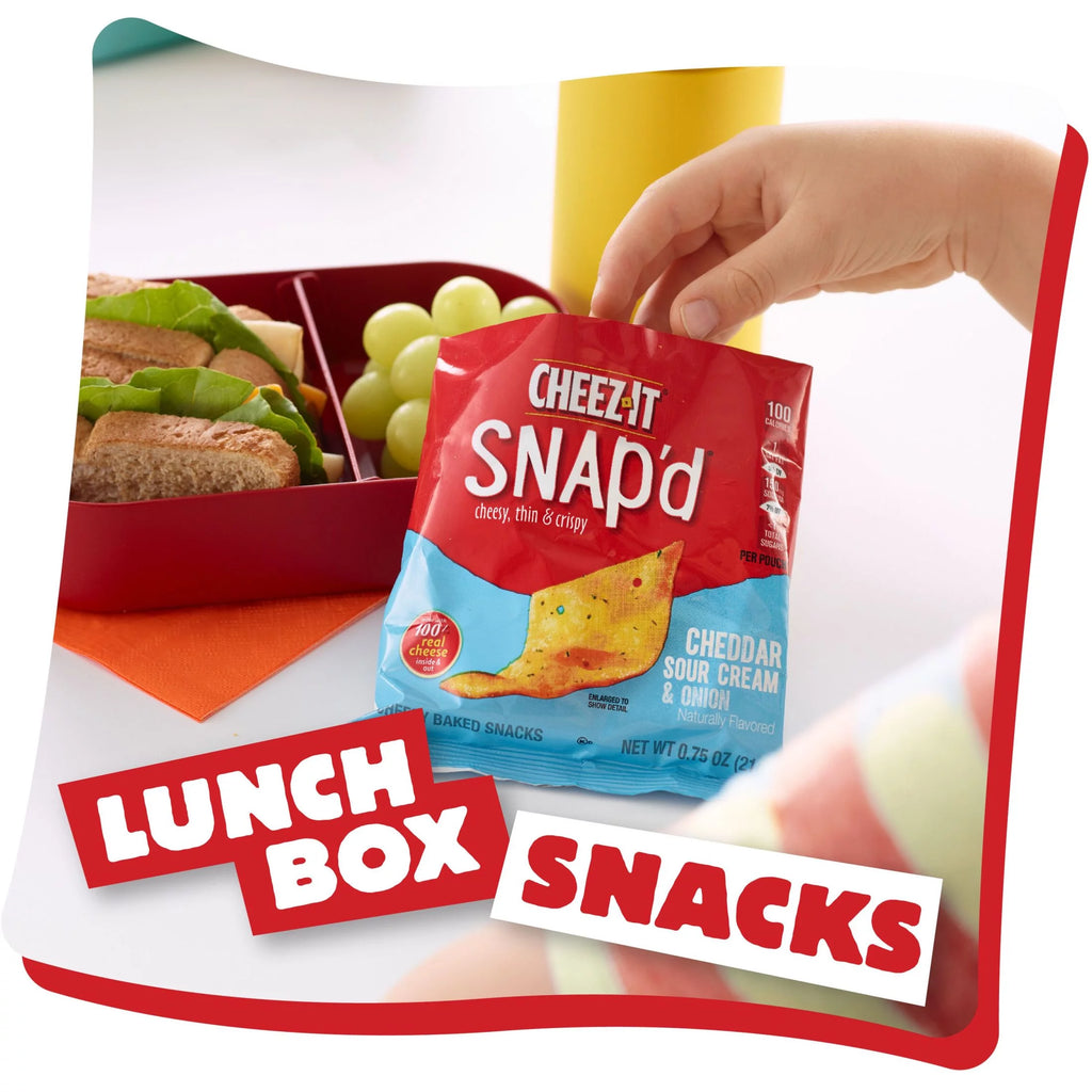Cheddar Sour Cream Onion Cheese Cracker Chips, 9 oz, 12 Count D5242