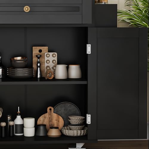 Movable Kitchen Island with Drop Leaf and Power Outlet J472