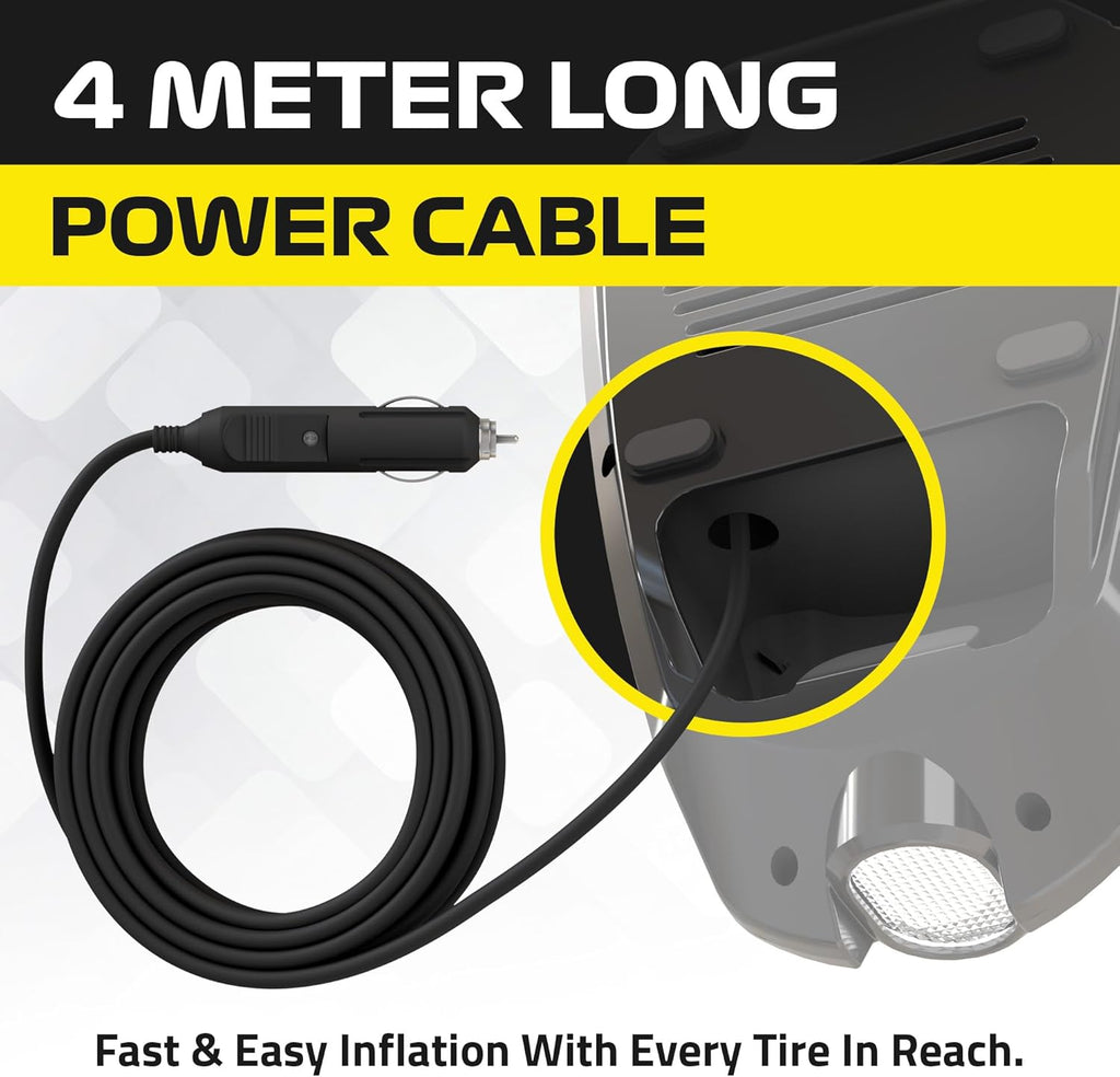 Tire Inflator Portable Air Compressor for Car, Motorcycle, Bicycle L9644
