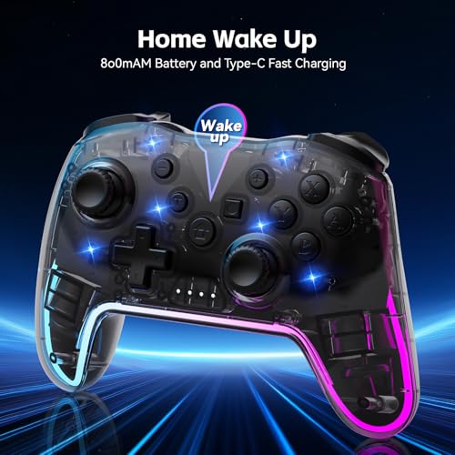 Wireless Controller for Switch, PC, Android, iOS with RGB Lighting U4373