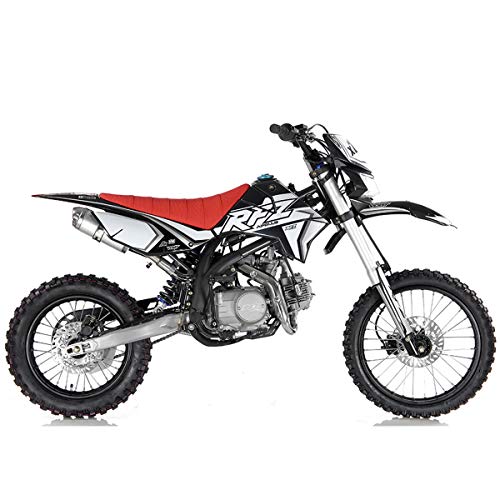 125cc Gas Dirt Pitbike with Headlight, Black X589006