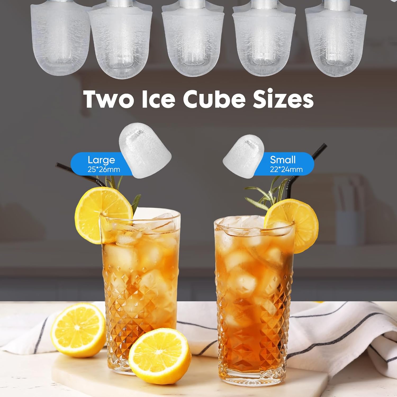 Ice Maker Countertop, Portable Mini Ice Machine, Self-Cleaning, 2 Ice Sizes R31547