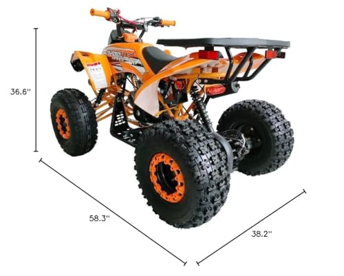 125cc ATV Quad with Reverse, Double Headlights, 19/18 Inch Tires, Green B155511