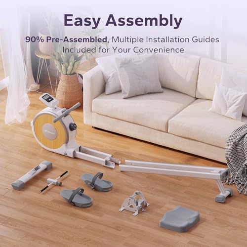 Magnetic Rowing Machine for Home, 16 Levels, Quiet Resistance, 350lbs Capacity D864861