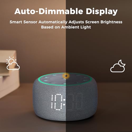White Noise Machine Alarm Clock with Bluetooth Speaker and Night Light E3084
