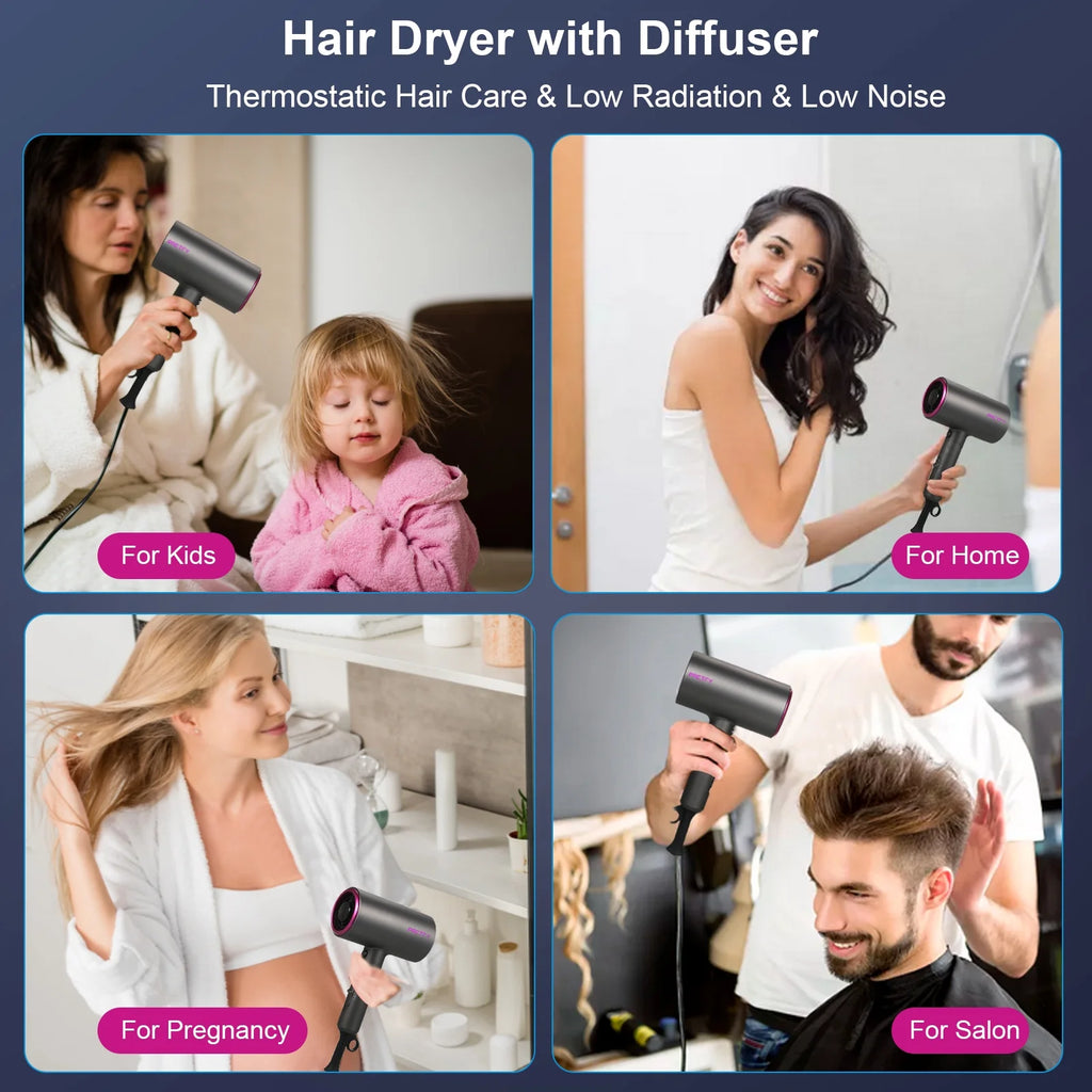 Ionic Hair Dryer 1800W with Hot and Cool Wind J16511