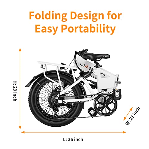 Folding Electric Bike for Adults, 1200W Peak Motor, 28MPH Max Speed, 48V 10AH Removable Battery, 20" Fat Tire M840673
