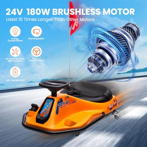 24V Electric Go Kart Drifting Car with 360° Rotation N6384