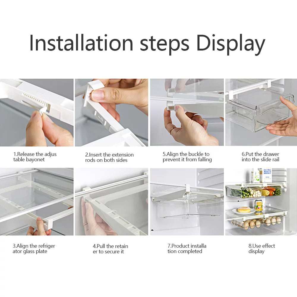 Transparent Egg Drawer with Handle for Refrigerator Storage I725230