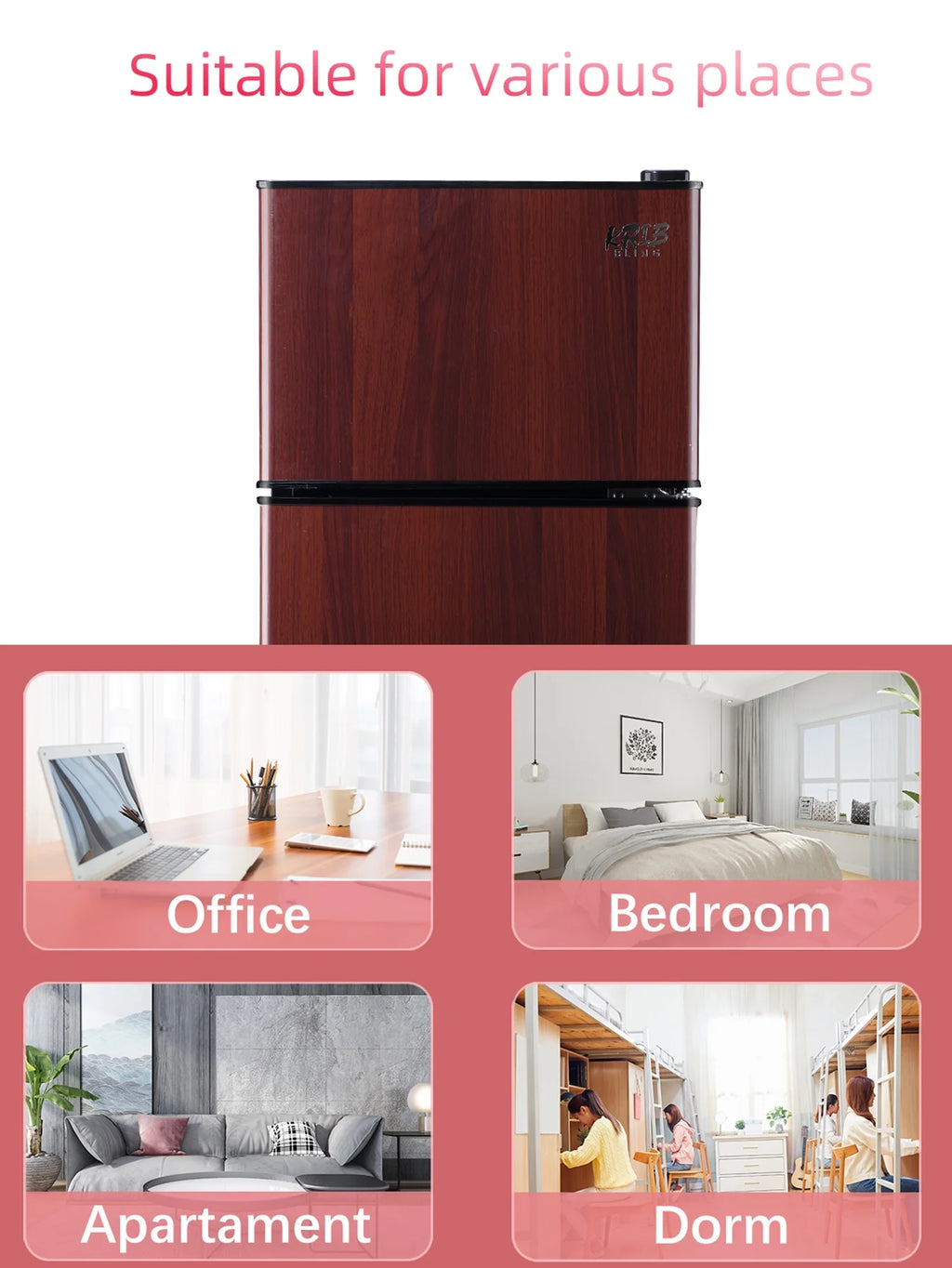 Mini Fridge 3.5 Cu.ft with Freezer, Compact Refrigerator for Dorm and Office M27479