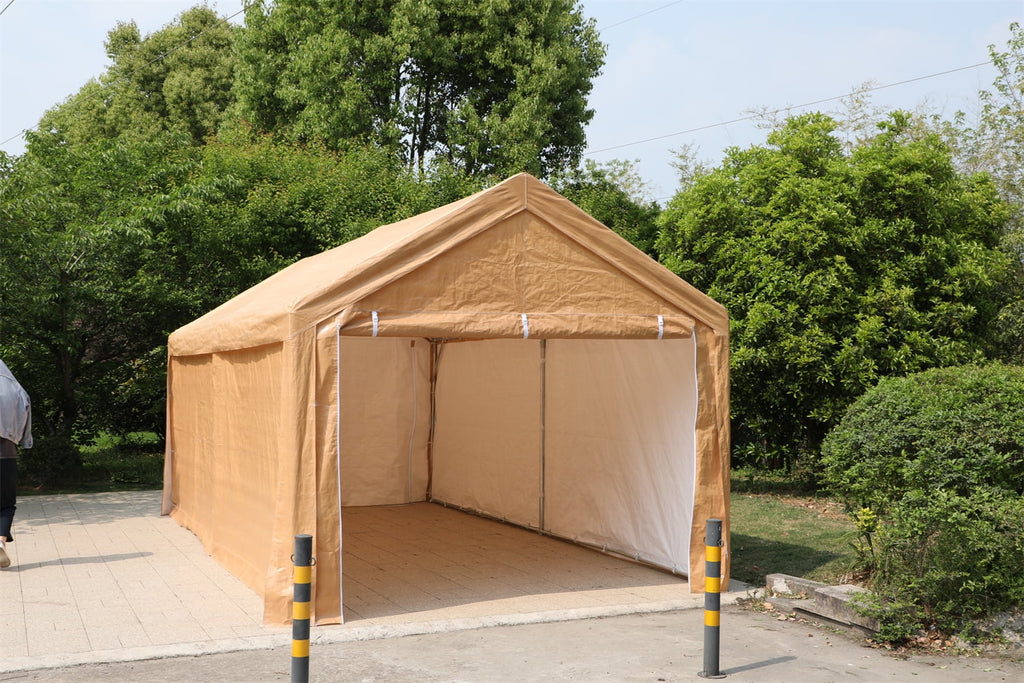 Heavy Duty Car Canopy Galvanized Car Boat Shelter with Removable Sidewalls and Doors R912