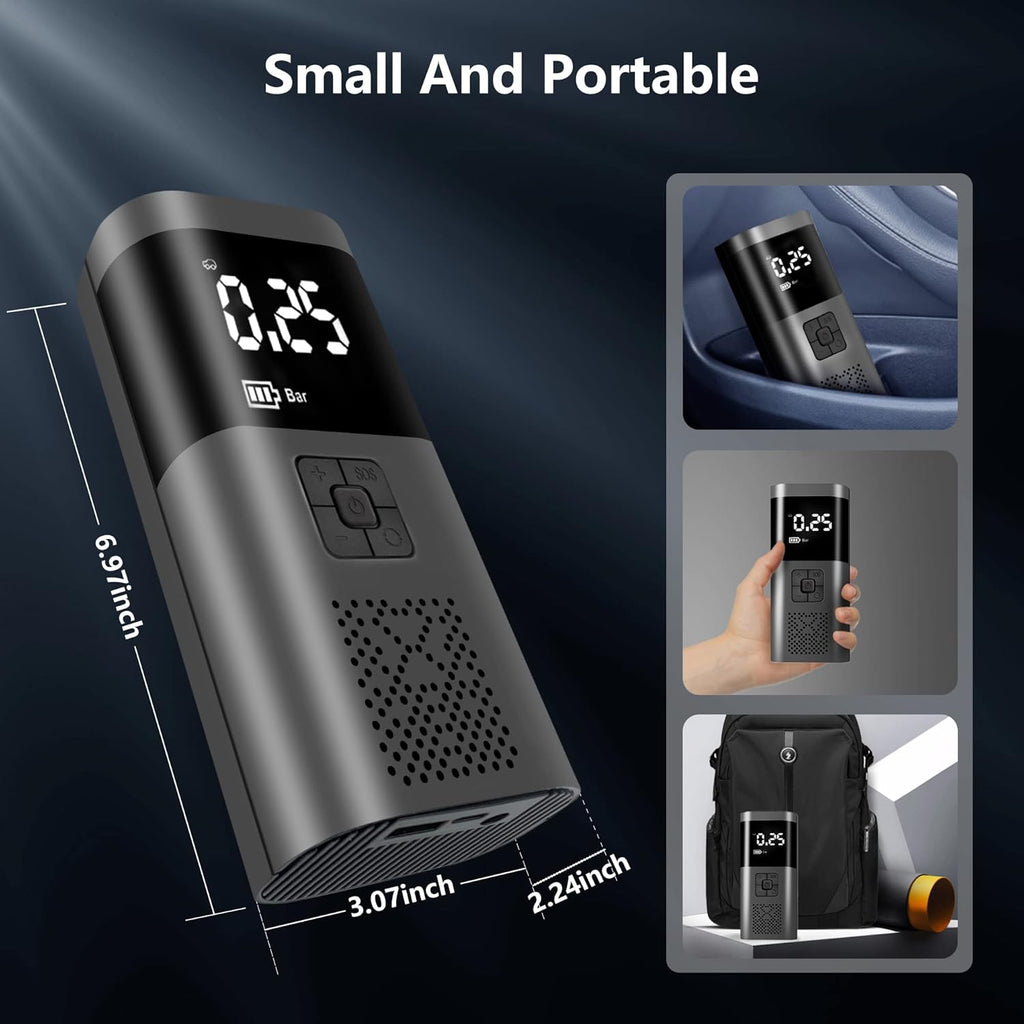Cordless Tire Inflator Portable Air Compressor with Digital Gauge Z53850
