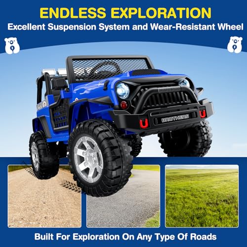 12V Kids Electric Ride On Car with Remote Control, 4-Wheel Suspension, Bluetooth Speaker P8629