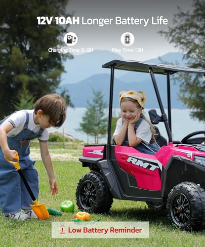 24V Ride on Car 2 Seater with Sun Shade, Dump Bed & Shovel, 4WD Electric Truck for Kids F44284