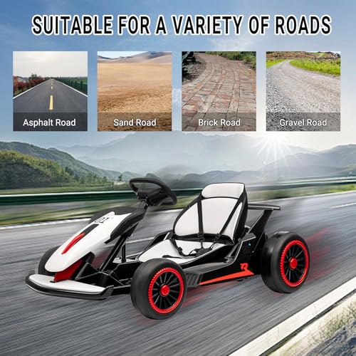 Electric Drift Kart for Kids, 24V, 2x200W Motor, Ages 6+ C51228
