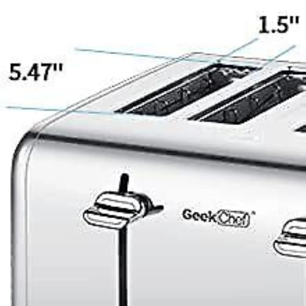 Stainless Steel 4-Slice Toaster with Extra-Wide Slots C973