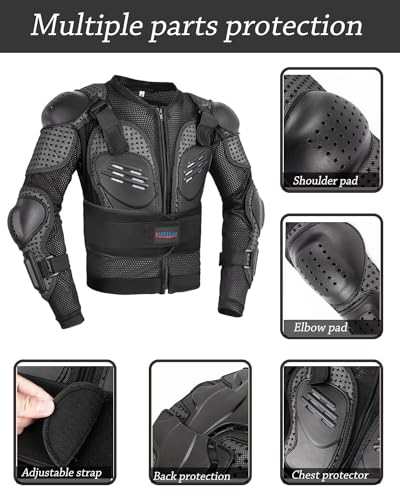 Kids Motorcycle Jacket with Chest Back Elbow Protection A980