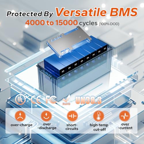 12V 100Ah LiFePO4 Battery Group 31 with Built-in 100A BMS N133