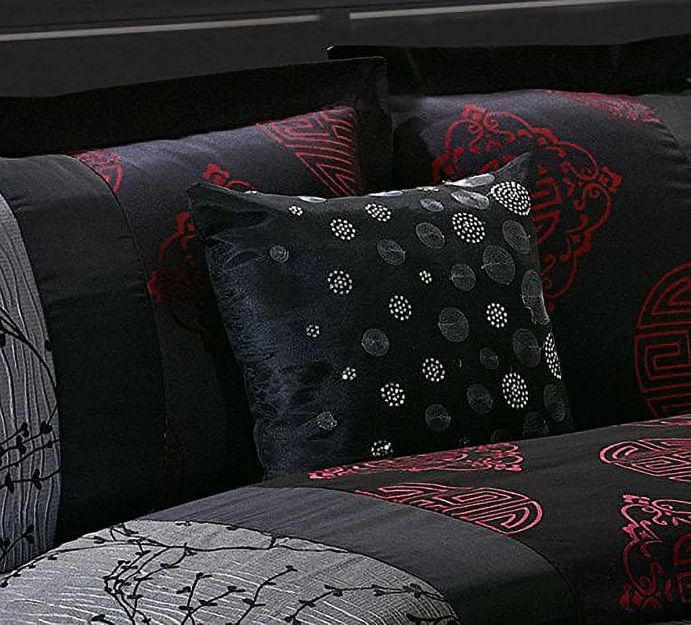 Square Patchwork Jacquard Comforter Set, Queen L4343