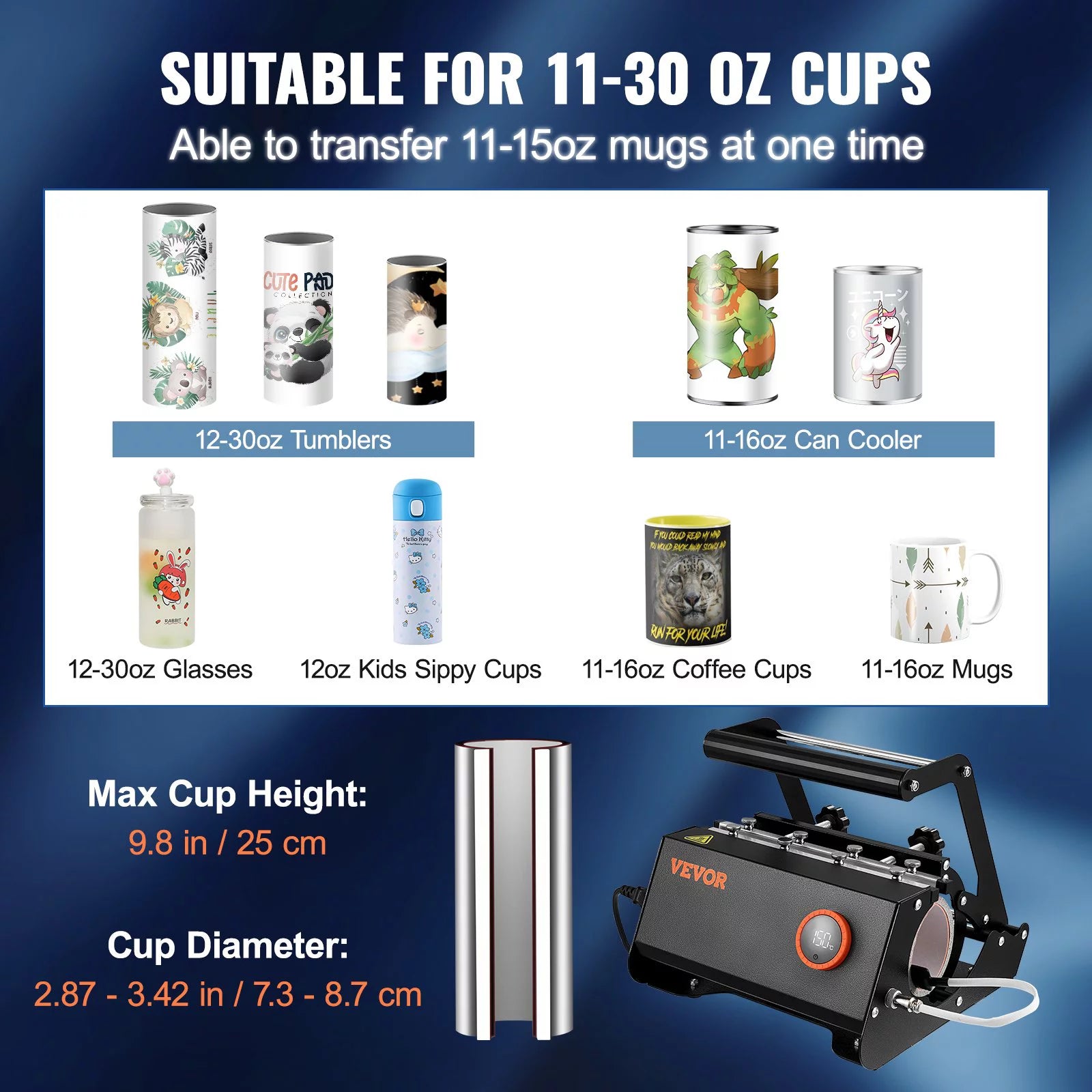 30oz Mug Heat Press Machine for Sublimation Transfer B726996