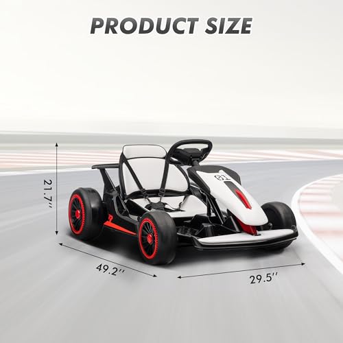 Electric Drift Kart with Adjustable Seat, 24V Ride On Toy for Kids G7951