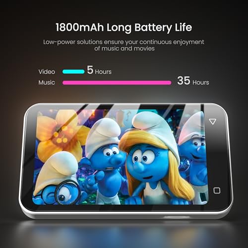 80GB Kids MP3 Player with Bluetooth, Parental Controls, WiFi, 4" Screen (Pink) C6683