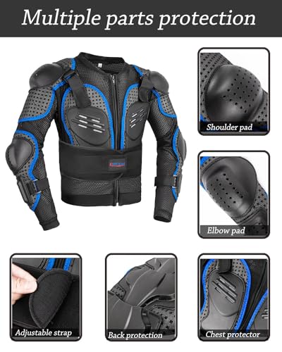 Kids Motorcycle Jacket with Chest Back Elbow Protection A980
