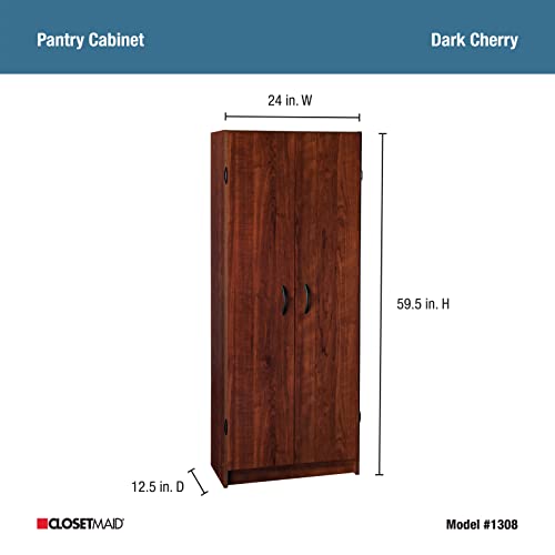 Pantry Cabinet with 2 Doors and Adjustable Shelves, White D388846