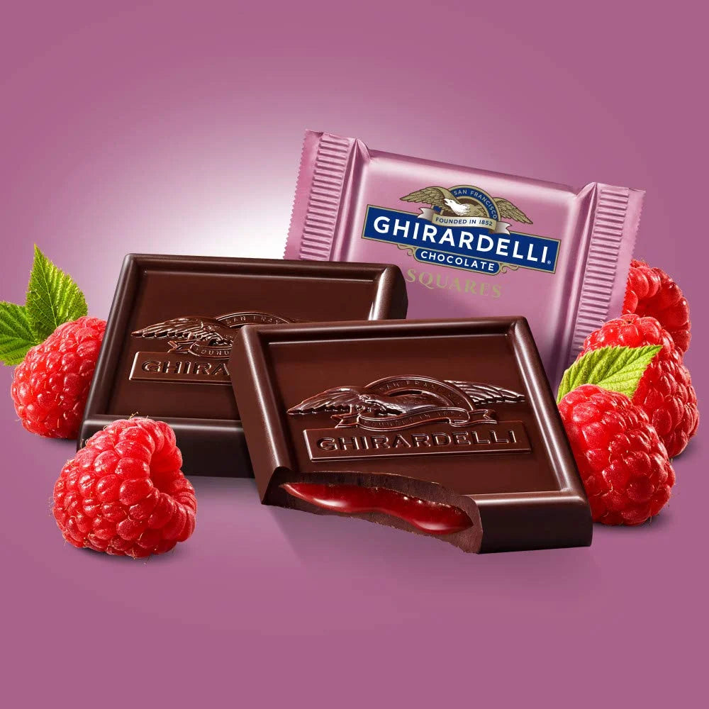 Dark Chocolate Raspberry Squares, 5.32 oz Bag, Pack of 6 B29459