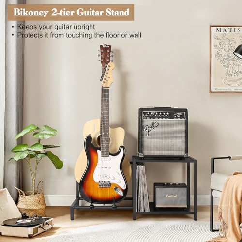 Guitar Rack, 3-Piece Floor Stand with Amp Support, Adjustable Holder for Multiple Instruments X487178