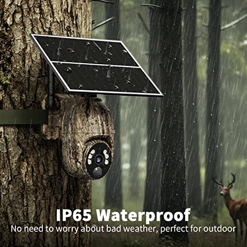 Cellular Trail Camera 4G LTE with Solar Panel, Motion Activated, 2K Night Vision E2472
