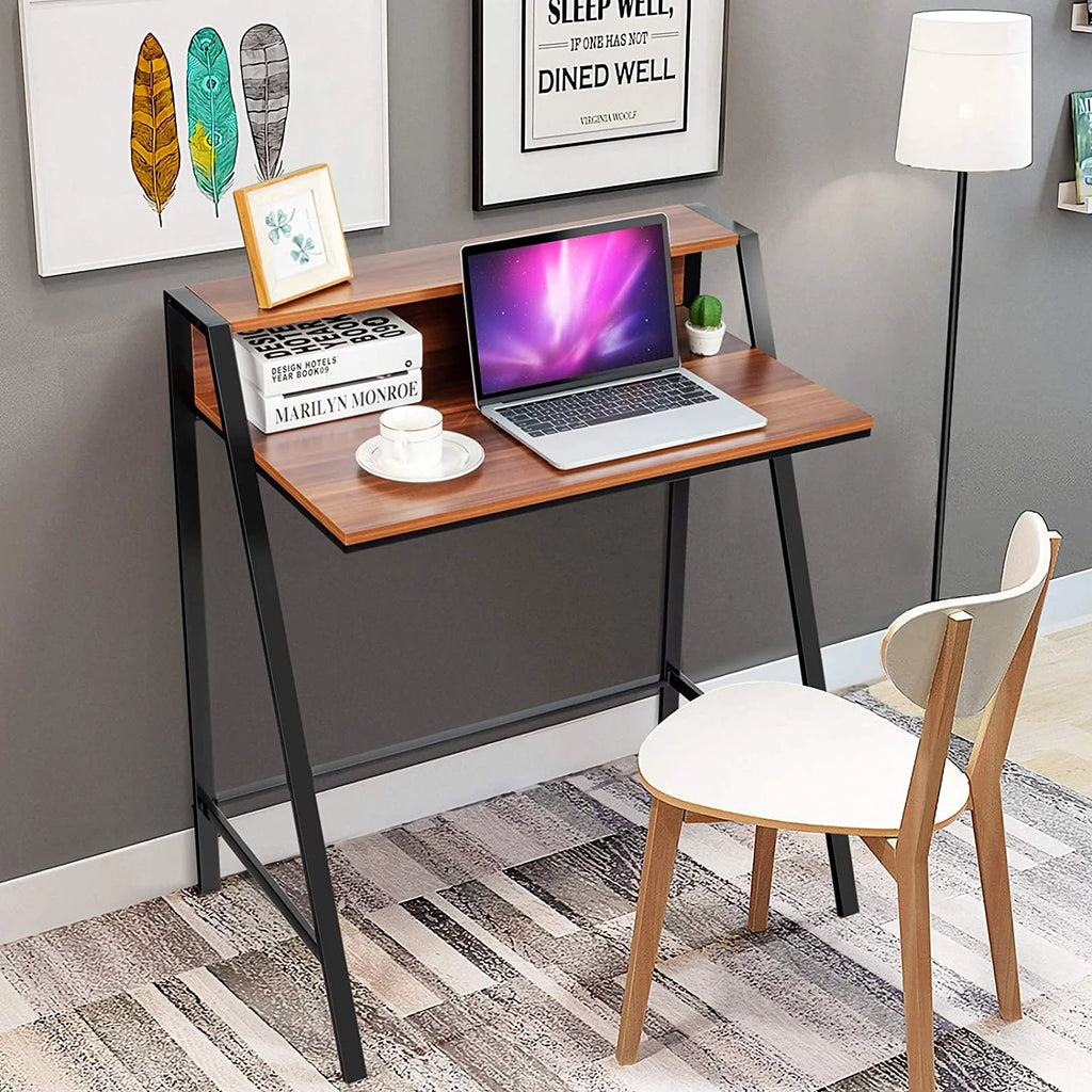 Compact Home Office Desk with Sturdy Frame for Small Spaces J78201
