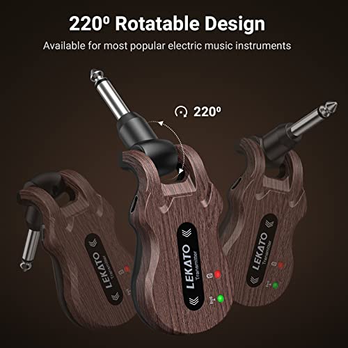 Wireless Guitar System 5.8GHz Transmitter Receiver for Electric Guitar Bass Q92598
