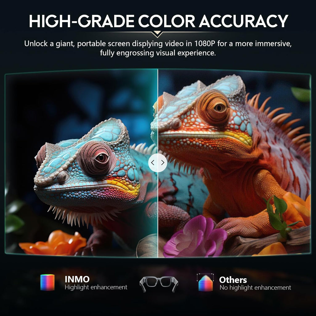 AR Glasses Wireless with 1080P Micro-OLED Virtual Theater and Camera T34510