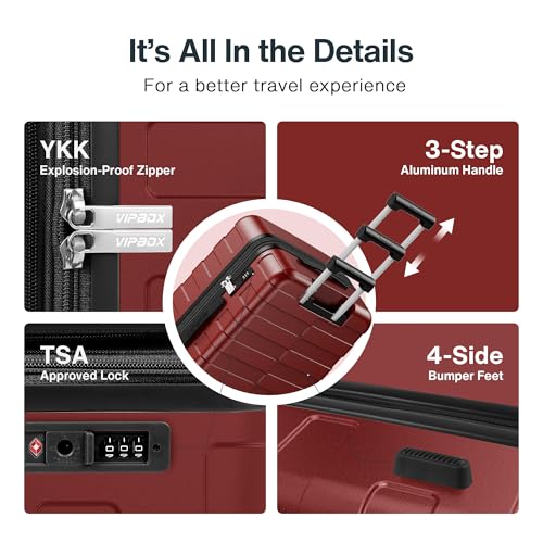 Luggage Set 3 Piece Hardside Expandable Lightweight with TSA Lock Spinner Wheels H69941