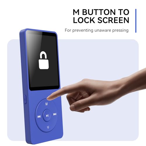 MP3 Player with Bluetooth 5.3, 1.8 Inch Screen, FM Radio, Voice Recorder I138
