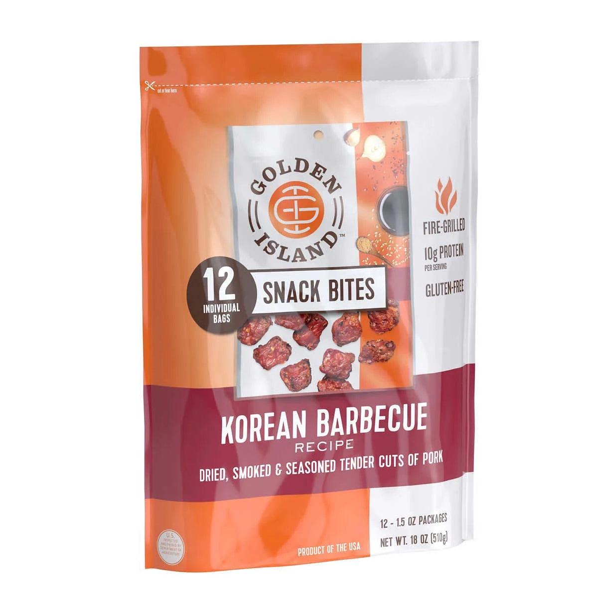 Pork Snack Bites Korean Barbecue, 1.5 oz (12 Count) H808950