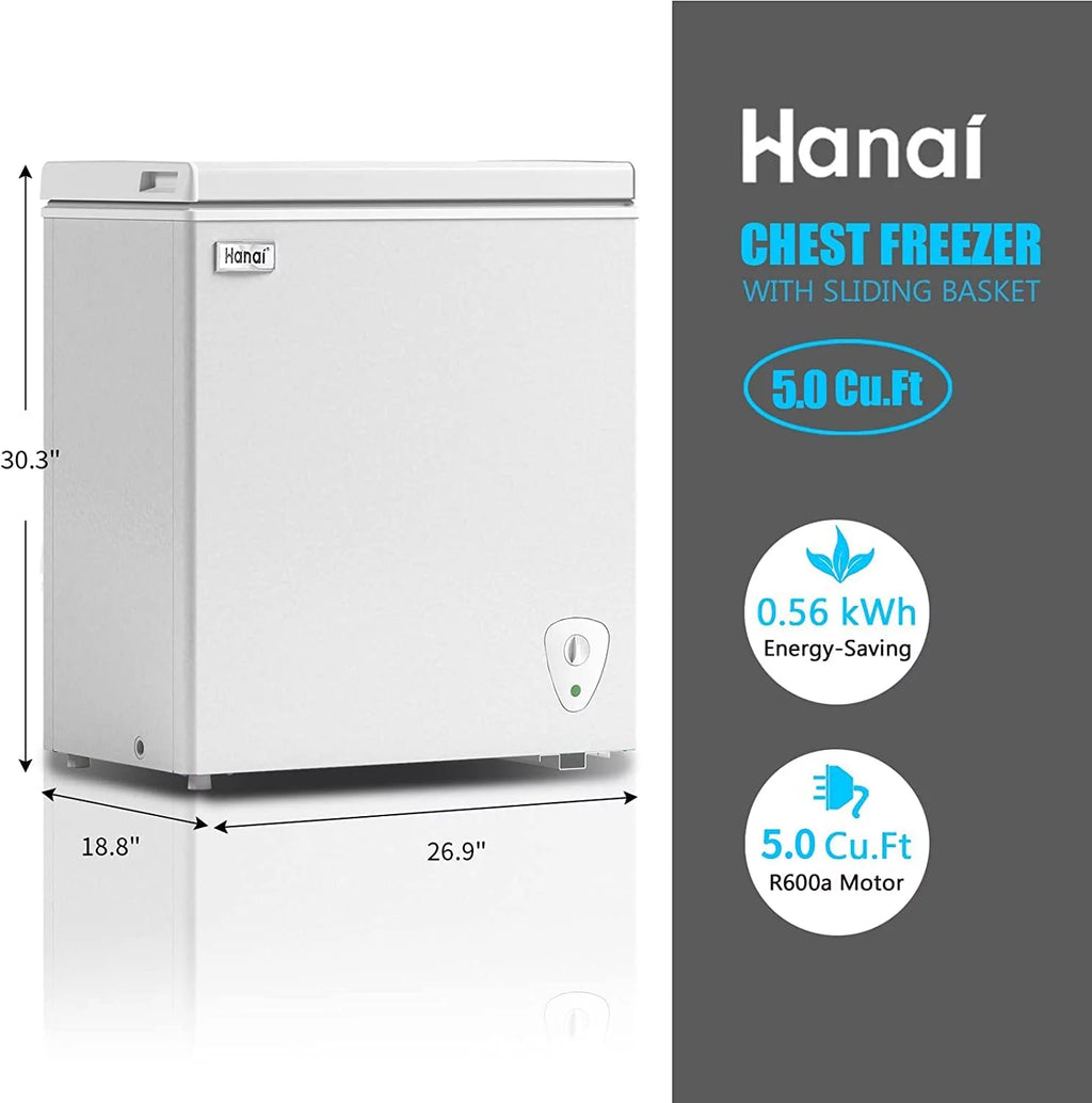Chest Freezer, 5 Cu.ft, White Q532