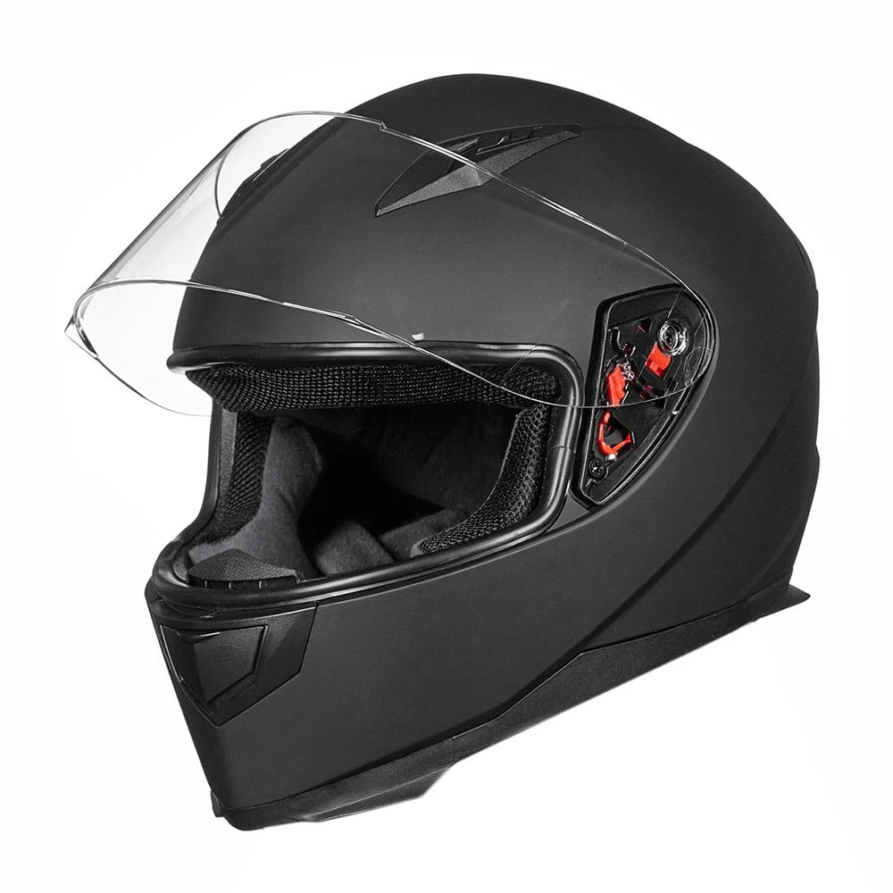 Motorcycle Full Face Helmet with Removable Neck Scarf Q394