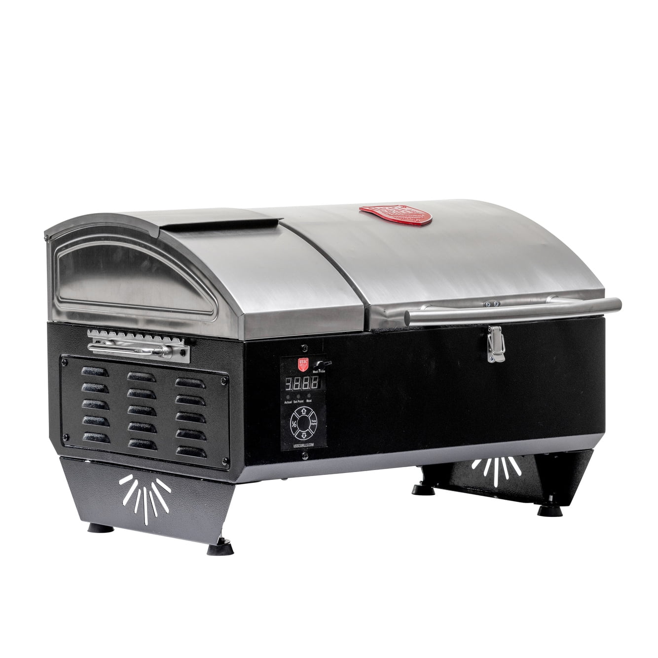 Portable Tabletop Wood Pellet Grill, Stainless Steel M8266