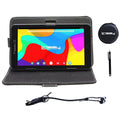 LINSAY 7" Quad Core 2GB RAM 32GB Android 12 Tablet with Black Case, Earphones and Pen Stylus