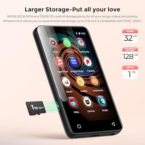 160GB Bluetooth WiFi MP3 Player with 4" Touch Screen W455759