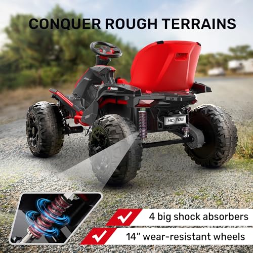 24V 4x4 Ride On Toy for Big Kids, 4x200W Motors, 5MPH, Parent Remote, Wide Adjustable Seat, Green L494349