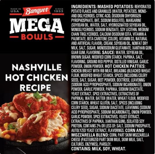 Nashville Hot Fried Chicken Frozen Meal, 13 oz, Pack of 8 H869
