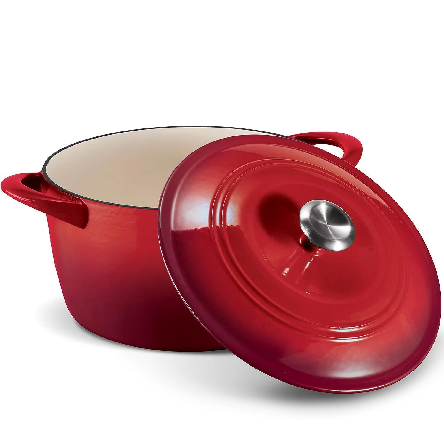 Enameled Cast Iron 7-Qt Covered Round Dutch Oven W972