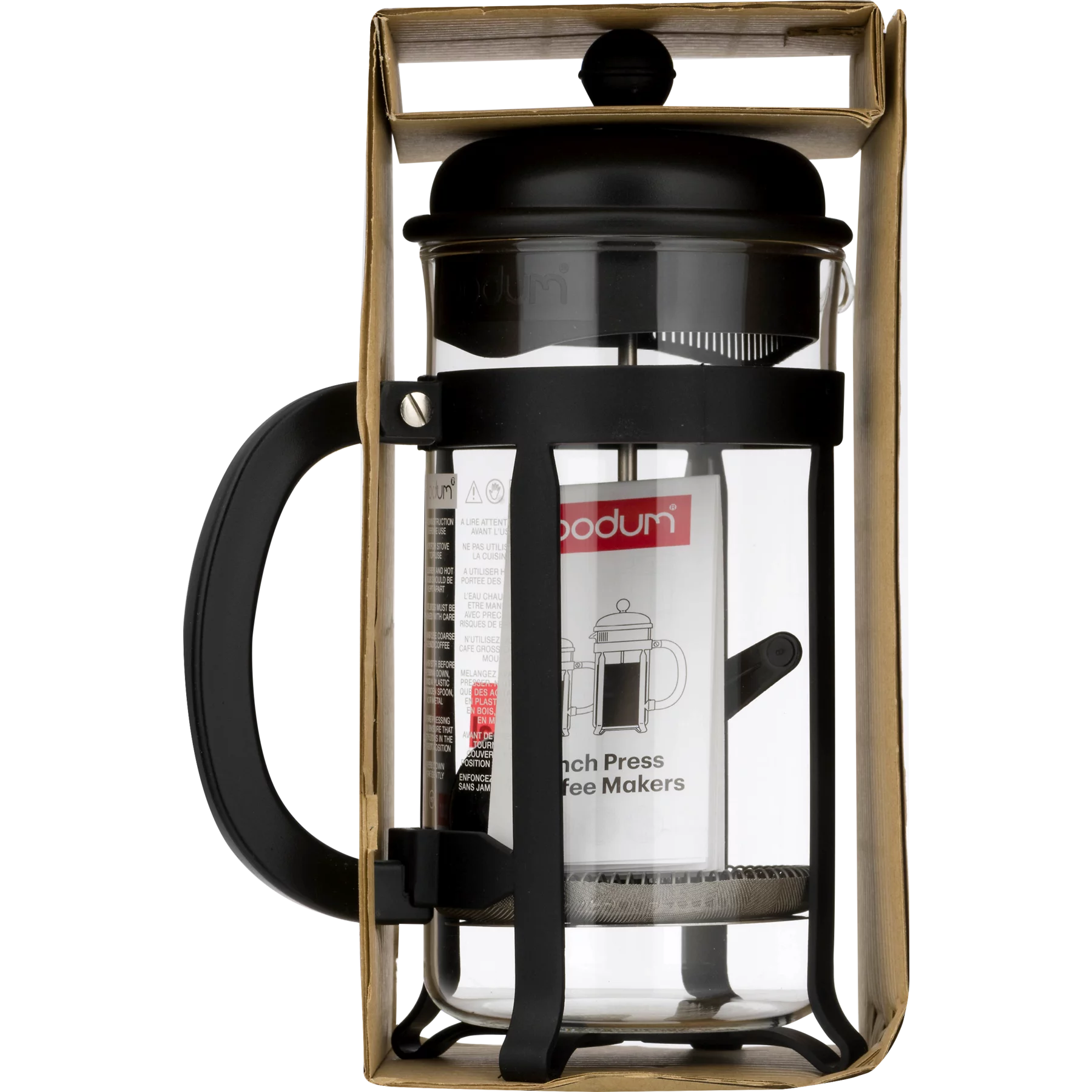 French Press Coffee Maker with Glass Carafe, 34 oz, Black I6735