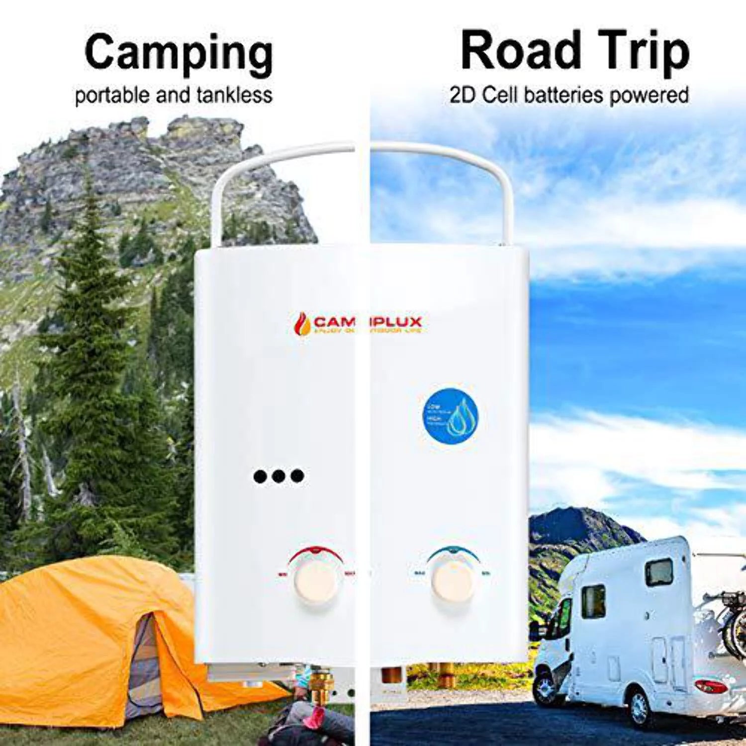 Portable Propane Tankless Water Heater for Indoor and Outdoor Use A879