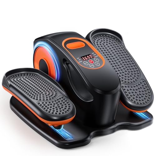 Under Desk Elliptical Machine with Remote, 15 Speeds, Portable Leg Exerciser for Home Office M6572
